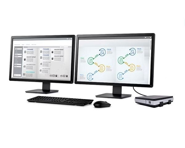 Thin Client with dual 4K display for VDI Graphic Demanding Applications.